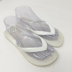 Havaianas US9/10W (39/40) White Brazil Flip Flops Thong Sandals Shoes Rubber